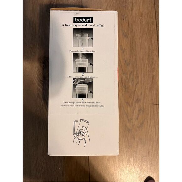 Bodum Brazil 8 Cup French Press Coffee Maker Black Minimalist Gift New In Box - Picture 9 of 12